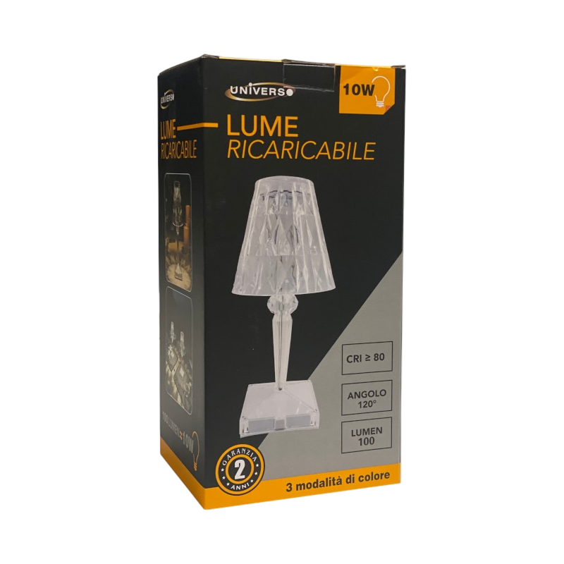 Lampada da Tavolo LED a Batteria Ricaricabile 3 in 1 – Cambia Colore, 130 Lumen, Autonomia 12 Ore