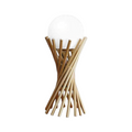 Lampada da Tavolo Tubolare in Bronzo con Sfera in Vetro – Attacco per Lampadina G9