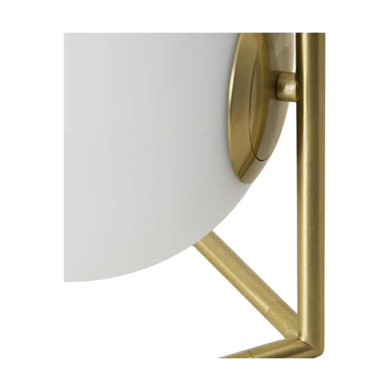 Lampada da Tavolo Universo Bronzo – Metallo con Paralume a Sfera in Vetro, Attacco G9, Max 10W