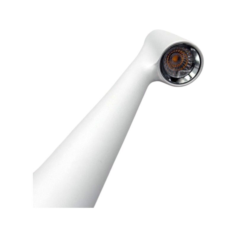 Lampada da Tavolo Universo 1W Touch Dimmerabile – Alluminio Bianco, Batteria Integrata, Luce Calda 3000K