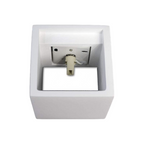 Plafoniera Applique Portafaretto in Gesso a Cubo - Montaggio - immagine 2