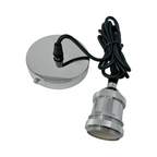 Lampadario a Sospensione Cromato Lucido - Portalampada per