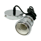 Lampadario a Sospensione Cromato Lucido - Portalampada per - immagine 2