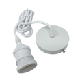 Lampadario a Sospensione in Metallo Bianco – Portalampada per Lampadine E27