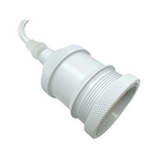 Lampadario a Sospensione in Metallo Bianco - Portalampada - immagine 3