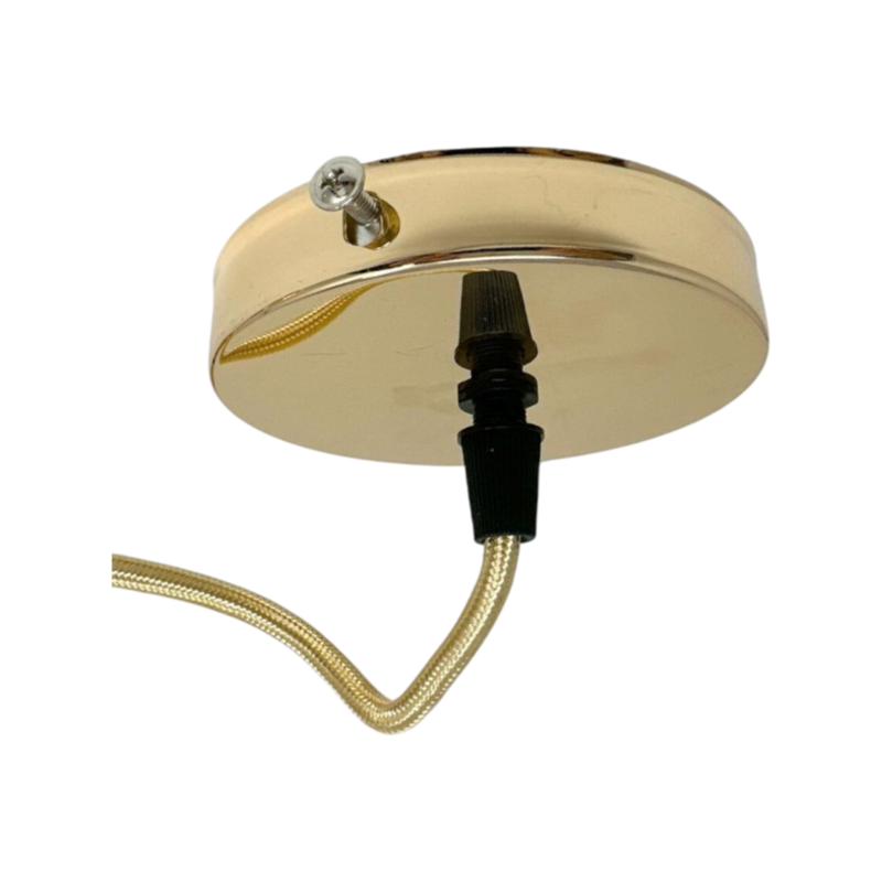 Lampadario Portalampada in Metallo a Sospensione – Colore Oro per Lampadine E27