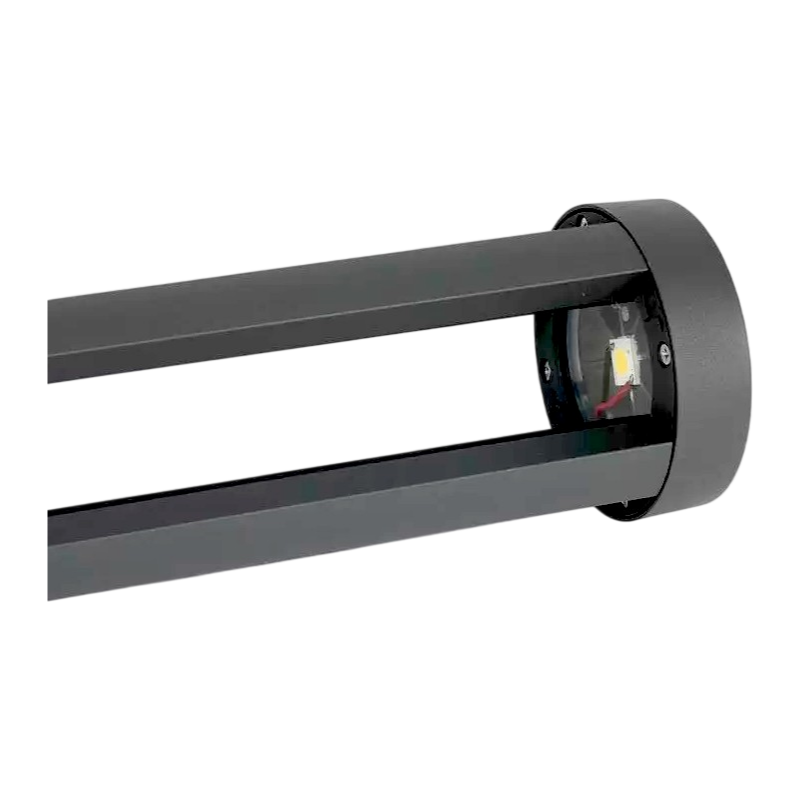 Lampada LED da Giardino con Fissaggio a Terra – 12W, Colore Nero, 600 Lumen, IP65, Altezza 60 cm
