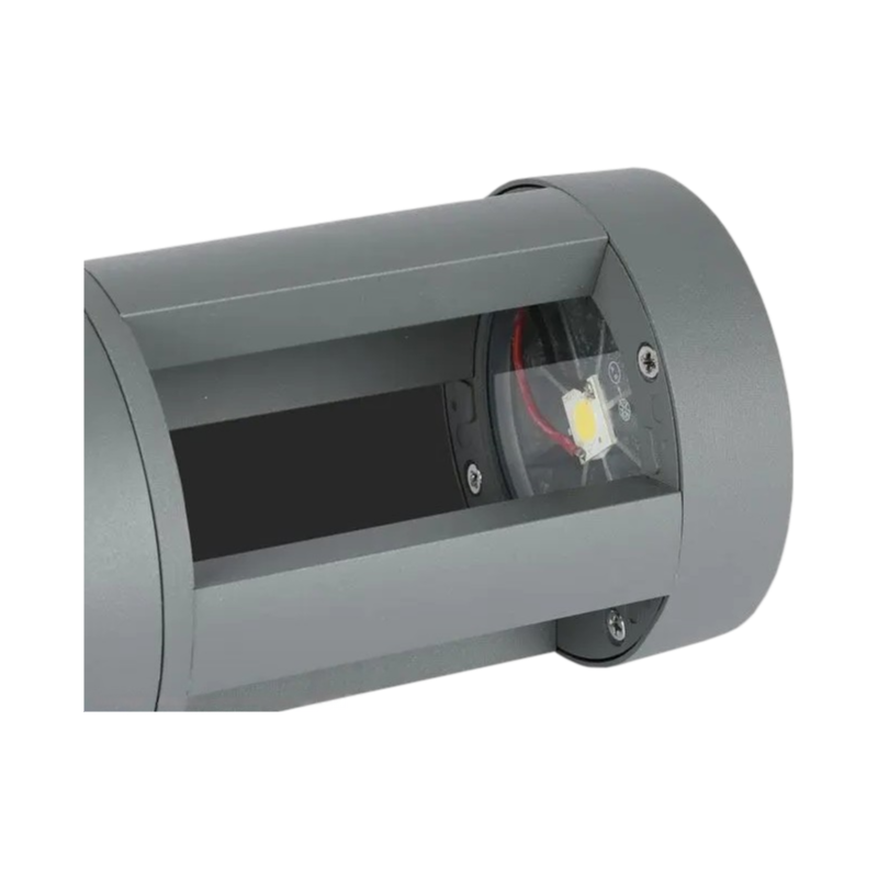 Lampada LED da Giardino con Fissaggio a Terra – 12W, Colore Grigio, 600 Lumen, IP65, Altezza 30 cm