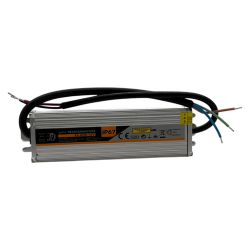 Alimentatore metallico stabilizzato switching impermeabile IP67 220V-12V 5A 60 watt