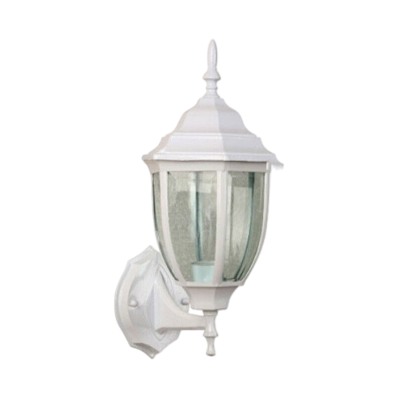 Lampada Lanterna Faretto da Muro – Applique da Giardino con Attacco E27, IP45, Colore Bianco
