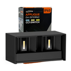 Applique LED da muro nera UNIVERSO ES30-N3C 24W con doppio