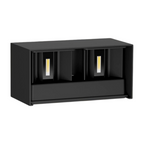Applique LED da muro nera UNIVERSO ES30-N3C 24W con doppio - immagine 3