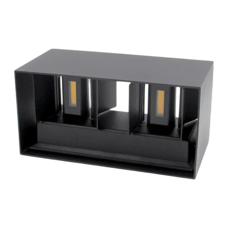 Applique LED da muro nera UNIVERSO ES30-N3C 24W con doppio fascio luminoso regolabile e selettore CCT 3000K 4000K 6500K IP65