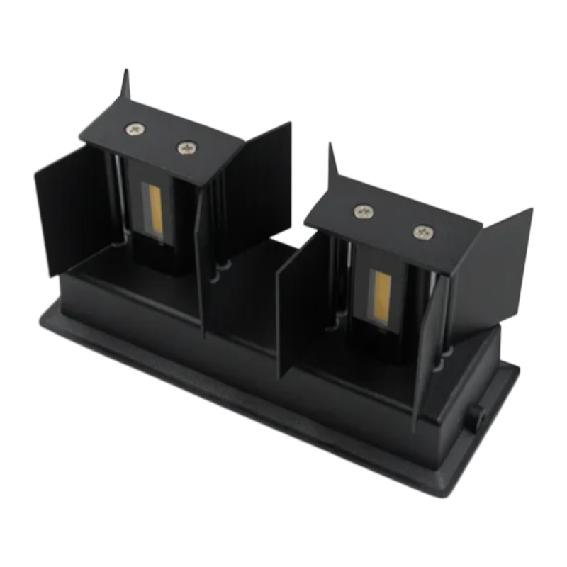 Applique LED da muro nera UNIVERSO ES30-N3C 24W con doppio fascio luminoso regolabile e selettore CCT 3000K 4000K 6500K IP65