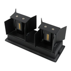 Applique LED da muro nera UNIVERSO ES30-N3C 24W con doppio - immagine 5
