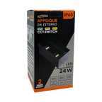 Applique LED da muro nera UNIVERSO ES30-N3C 24W con doppio - immagine 9