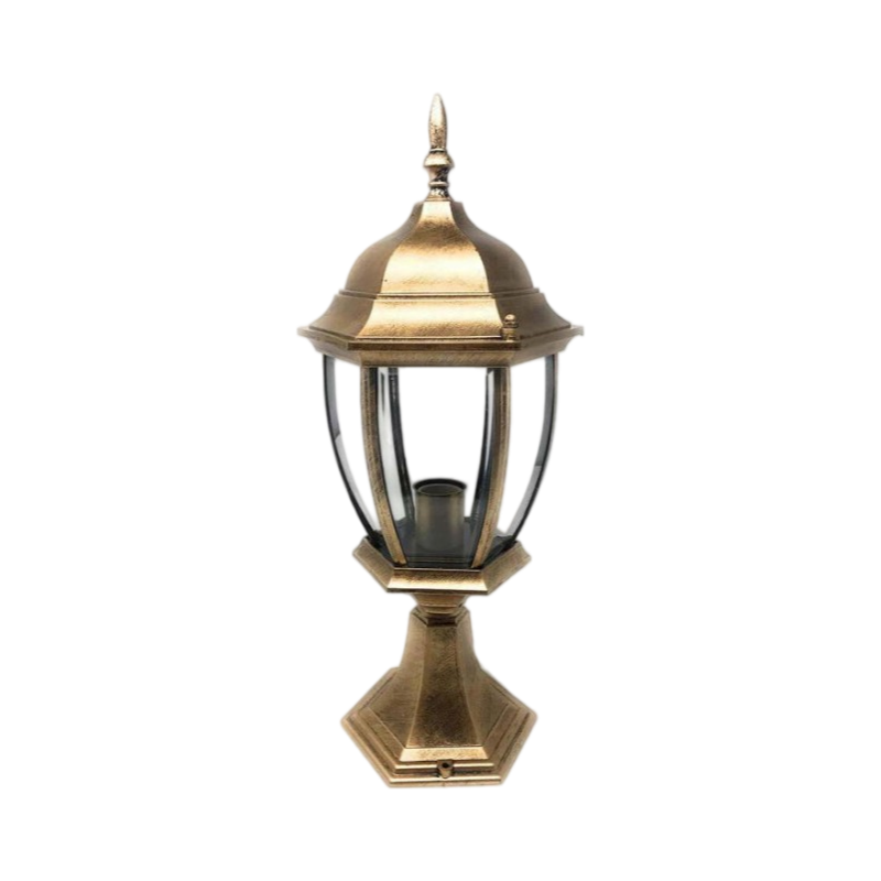Lampada Lanterna Faretto da Terra – Applique da Giardino con Attacco E27, IP45, Colore Rame Anticato