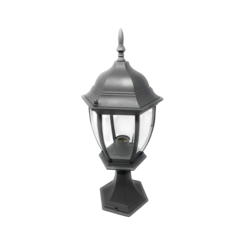 Lampada Lanterna Faretto da Terra – Applique da Giardino con Attacco E27, IP45, Colore Nero