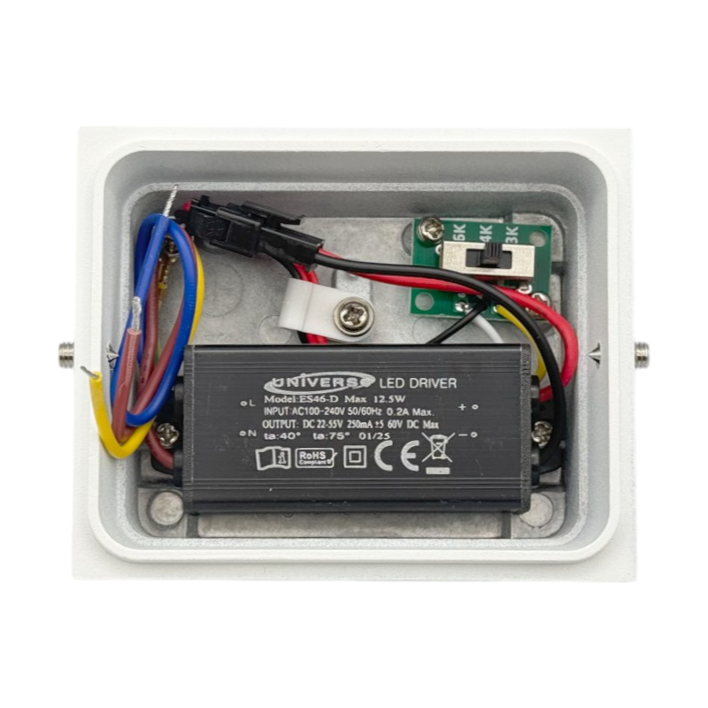 Applique LED da muro doppia emissione UNIVERSO ES46-B3C 12W COB con fascio regolabile e selettore CCT 3000K 4000K 6500K IP65