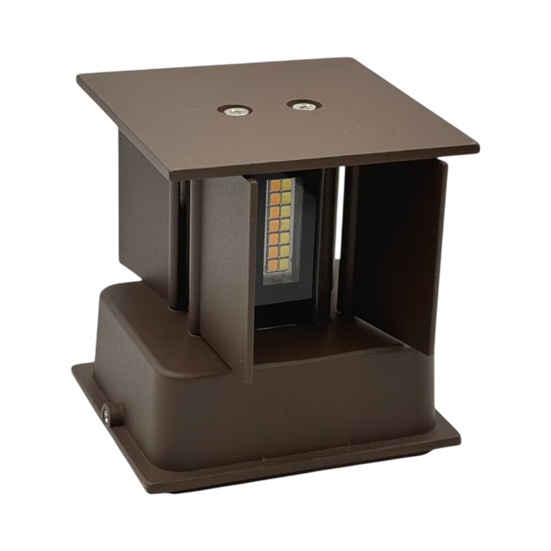Applique da muro doppia LED COB 12W UNIVERSO ES46-C3C con fascio regolabile e switch CCT selezione luce 3000K 4000K 6500K IP65