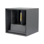 Applique Lampada da Muro Grigia - Doppio LED COB 12W con - immagine 2
