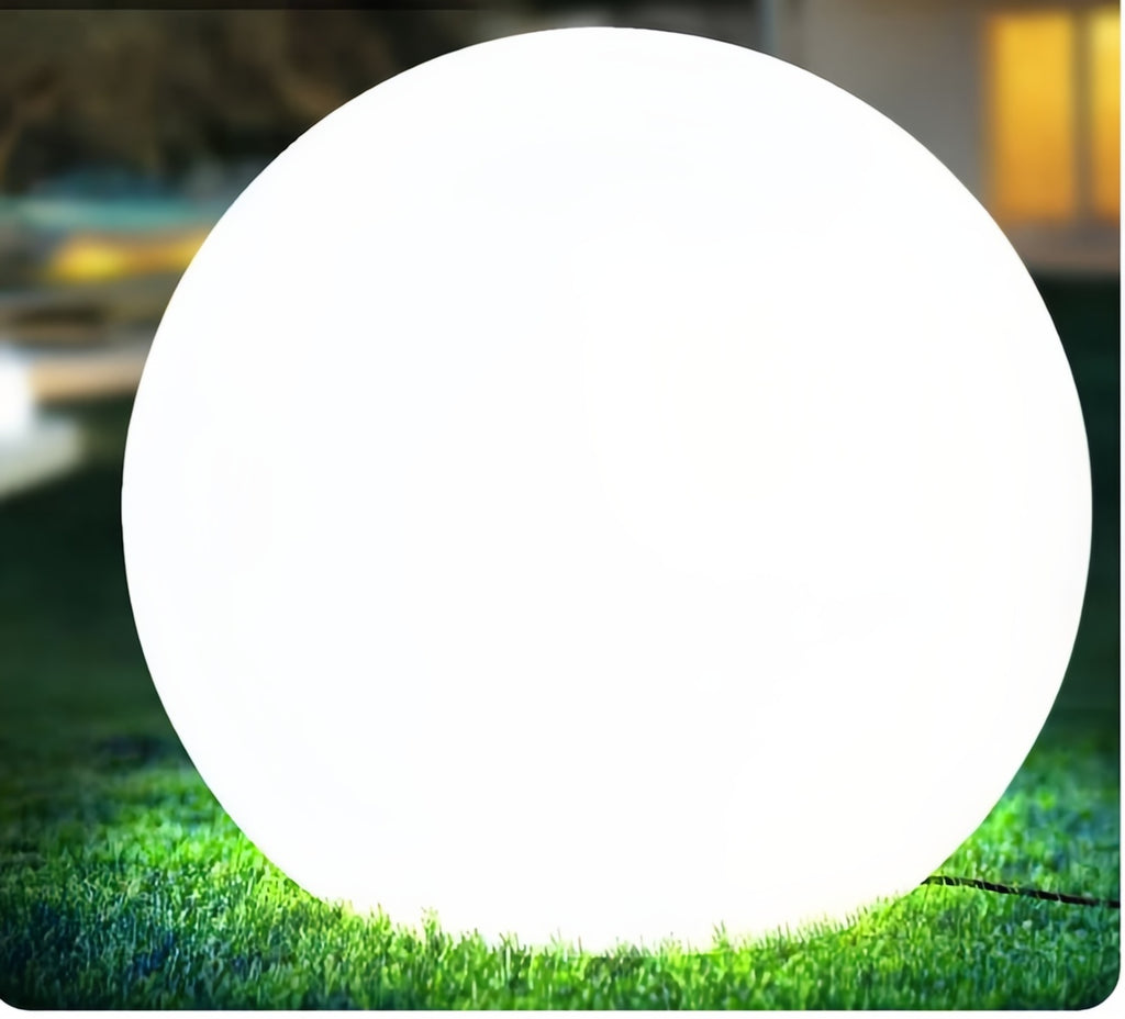 Lampada a Sfera Bianca da Giardino 40 cm – Attacco E27 Max 25W, IP65 per Interno ed Esterno