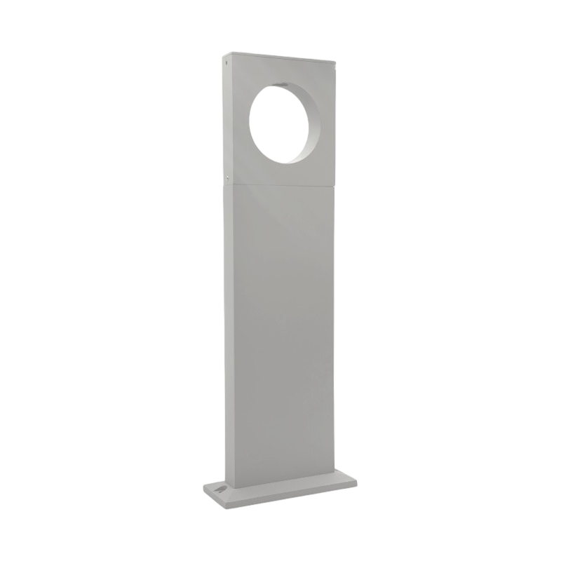 Lampada LED da Giardino 12W – Alluminio Bianco, Fissaggio a Terra, IP65, Lampione 500 mm, 600 Lumen