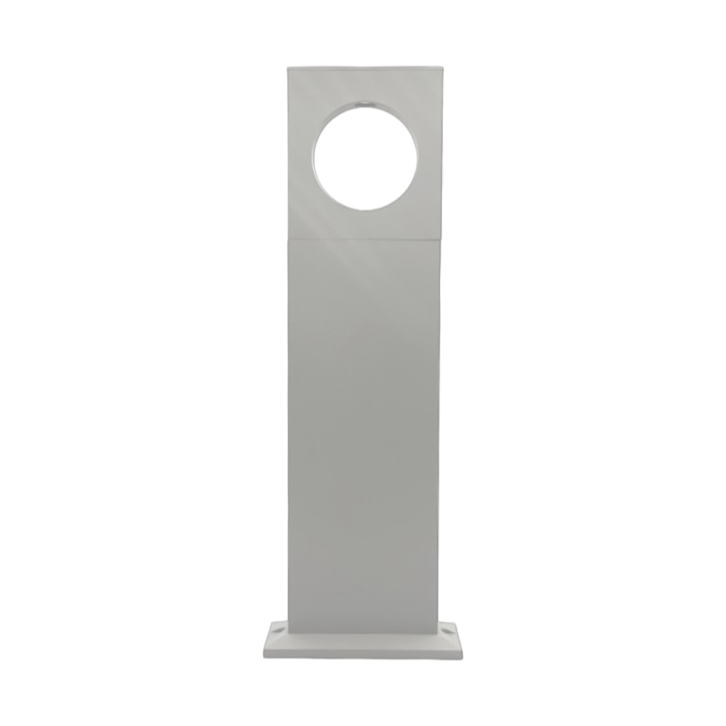 Lampada LED da Giardino 12W – Alluminio Bianco, Fissaggio a Terra, IP65, Lampione 500 mm, 600 Lumen