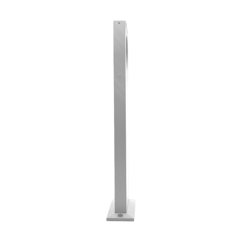 Lampada LED da Giardino 12W – Alluminio Bianco, Fissaggio a Terra, IP65, Lampione 500 mm, 600 Lumen