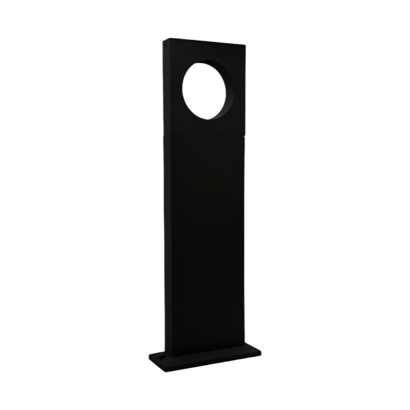 Lampada LED da Giardino 12W – Alluminio Nero, Fissaggio a Terra, IP65, Lampione 500 mm, 600 Lumen