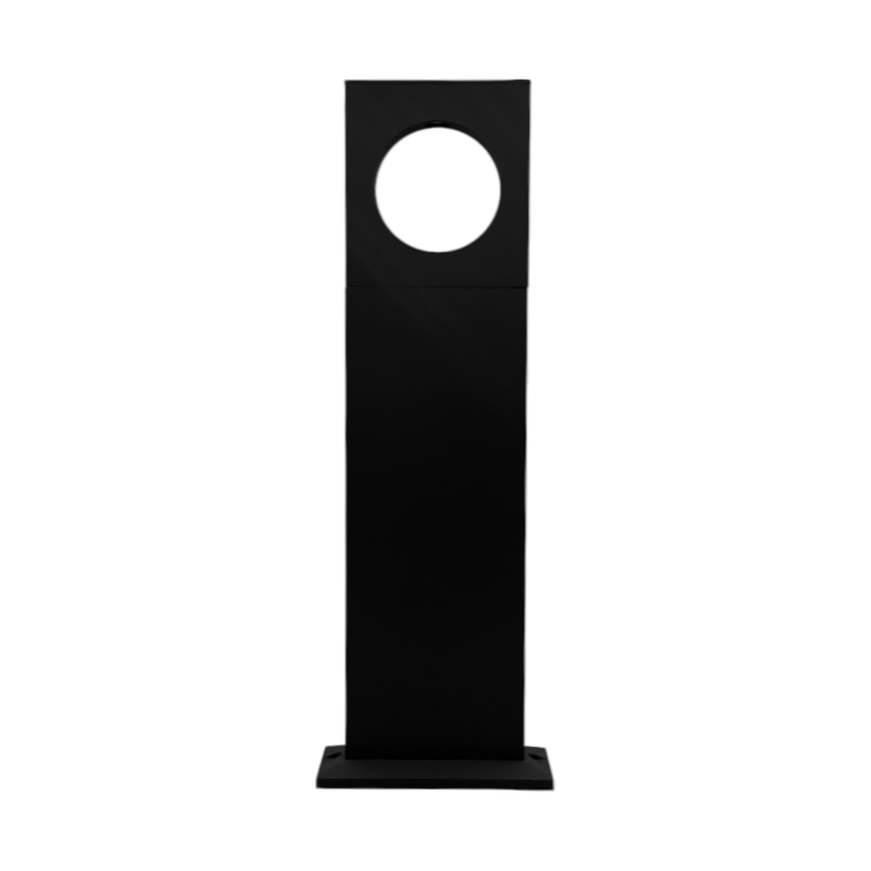 Lampada LED da Giardino 12W – Alluminio Nero, Fissaggio a Terra, IP65, Lampione 500 mm, 600 Lumen