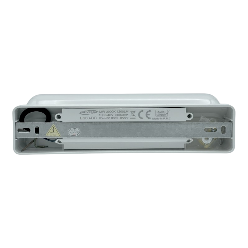 Applique LED Bianca 12W – Lampada Impermeabile IP65 da Parete Rettangolare per Giardino e Ingresso, 230V, CCT 3000K/4000K/6500K