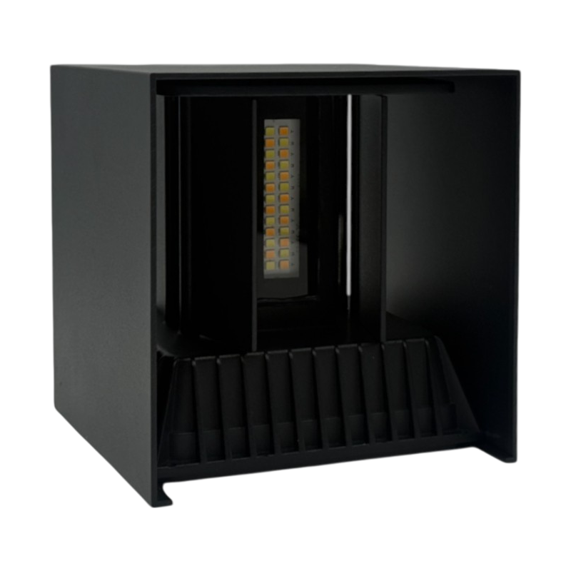 Applique LED da muro nera 22W doppia emissione con CCT 3in1 selezione temperatura luce 3000K 4000K 6500K IP65 per esterno