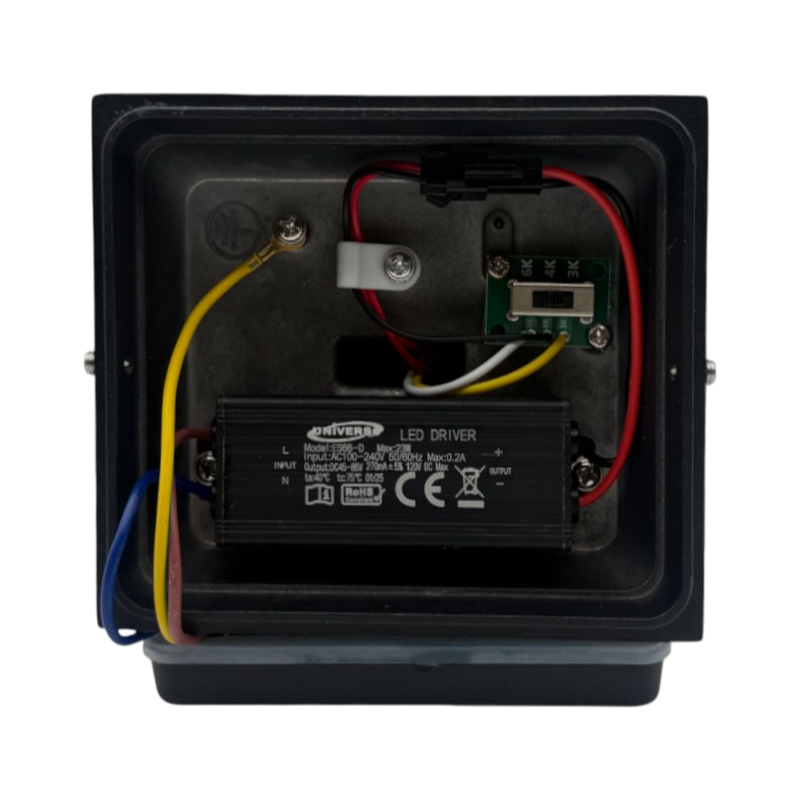 Applique LED da muro nera 22W doppia emissione con CCT 3in1 selezione temperatura luce 3000K 4000K 6500K IP65 per esterno