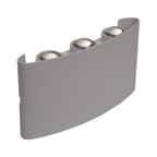 Applique LED da muro grigia 16W doppia emissione up & down - immagine 2