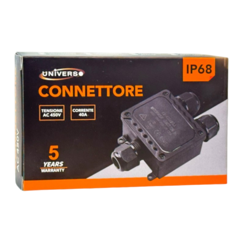 Universo EW-3T – Scatola di derivazione stagna impermeabile IP68 con 3 terminali
