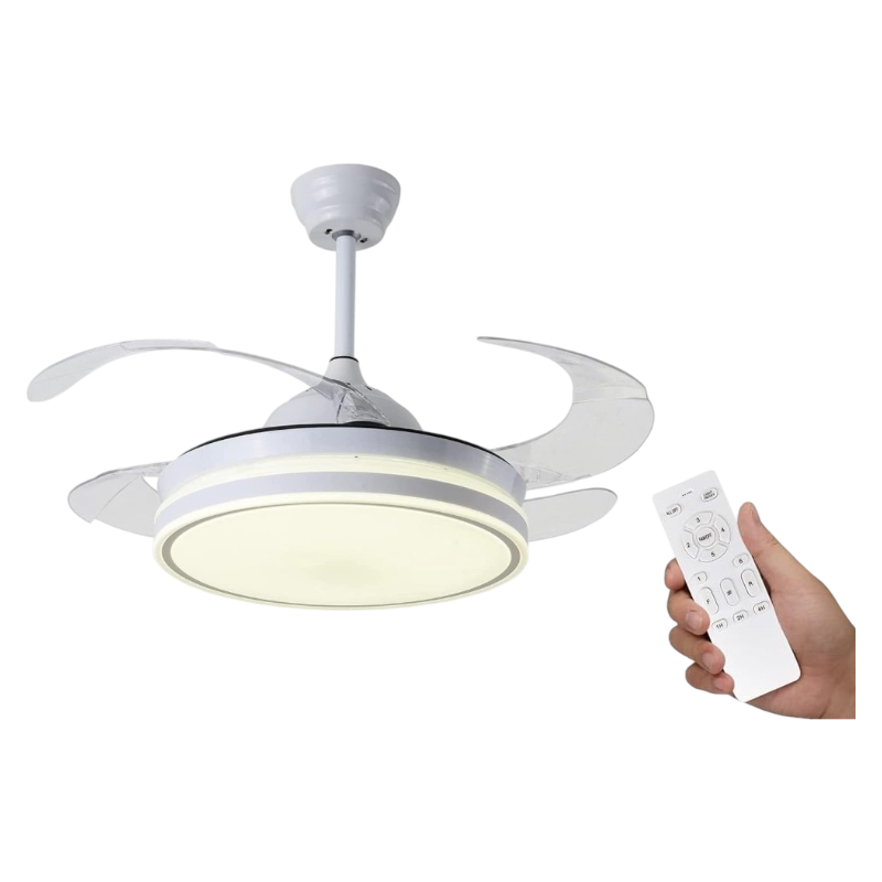 Ventilatore da Soffitto Universo 30W con Lampada LED 40W – CCT 3in1 (3000K/4000K/6500K) e Telecomando Incluso