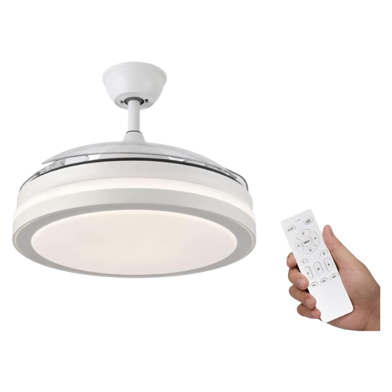 Ventilatore da Soffitto Universo 30W con Lampada LED 40W – CCT 3in1 (3000K/4000K/6500K) e Telecomando Incluso