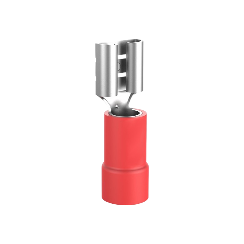 Confezione da 50 Pezzi – Terminale Capicorda Femmina FDD1.25-250 per Cavi da 0,5 mm² a 1,5 mm² – Rosso