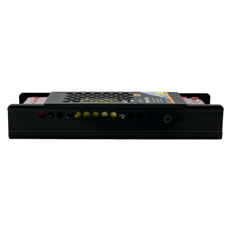 Alimentatore slim metallico stabilizzato switching trimmer 220V DC12V 8.33A 100 watt colore nero