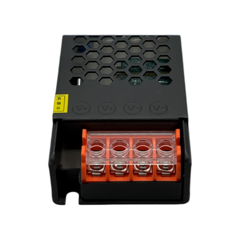 Alimentatore slim metallico stabilizzato switching trimmer 220V-12V 12.5A 150 watt colore nero