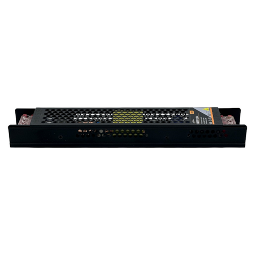 Alimentatore Slim Metallico Switching Stabilizzato 300W – Ingresso 220V, Uscita 12V 25A, Colore Nero, con trimmer regolabile