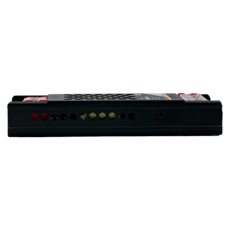 Alimentatore slim metallico stabilizzato switching trimmer 220V DC12V 5A 60 watt colore nero