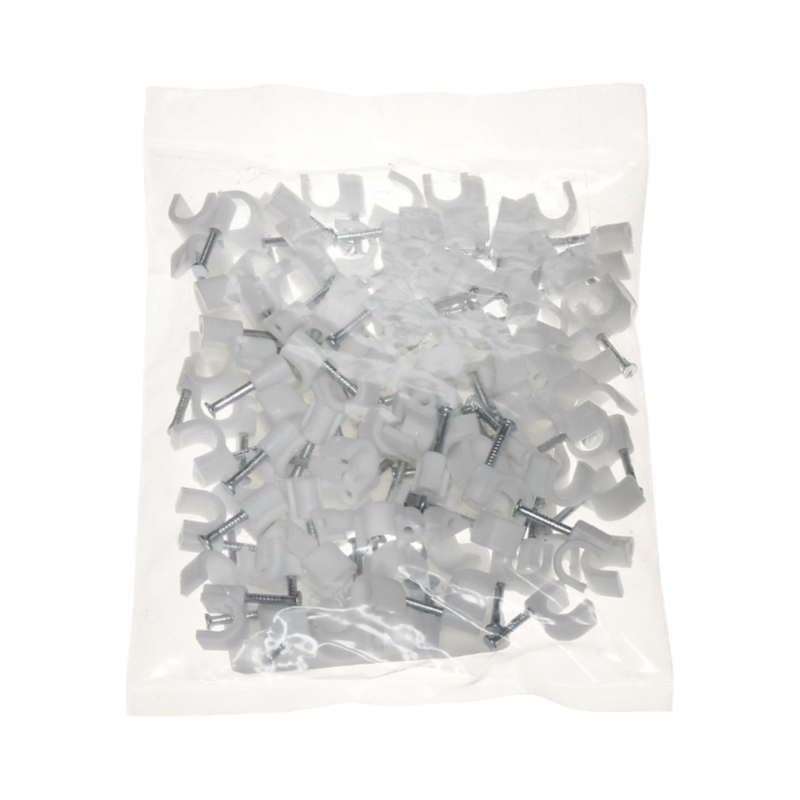 Confezione da 100 pezzi – Fermacavo Ø 7 mm, colore bianco