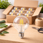Lampadina LED Globo G125 18W Attacco E27 Filamento in Vetro - immagine 3