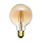 Lampadina LED Globo G125 a Filamento Vintage - 8W E27, Vetro - immagine 2