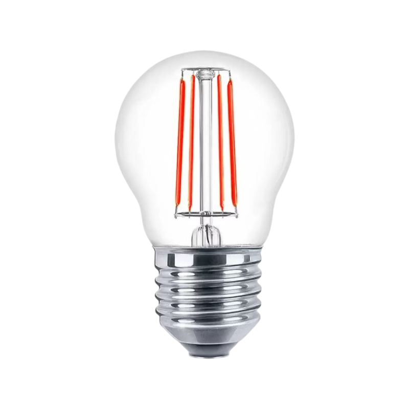 Lampadina LED E27 Colorata Universo – 4W, Miniglobo G45 a Filamento, 440 Lumen, Colore Rosso, Verde o Blu