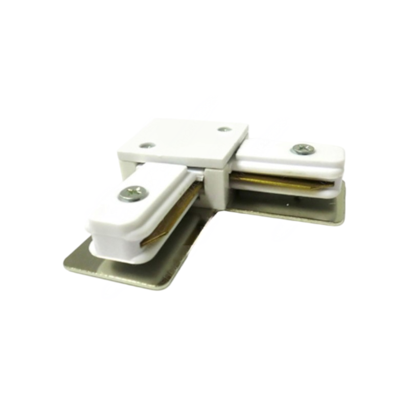 UNIVERSO CONNETTORE GIUNTO ANGOLARE 90° A L PER BINARI ELETTRIFICATI MONOFASE TRACK LIGHT