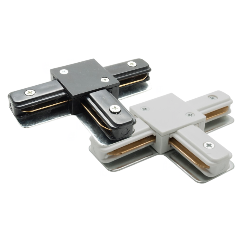 Connettore Giunto a T Doppio Contatto per Binari Elettrificati Monofase Universo – Track Light