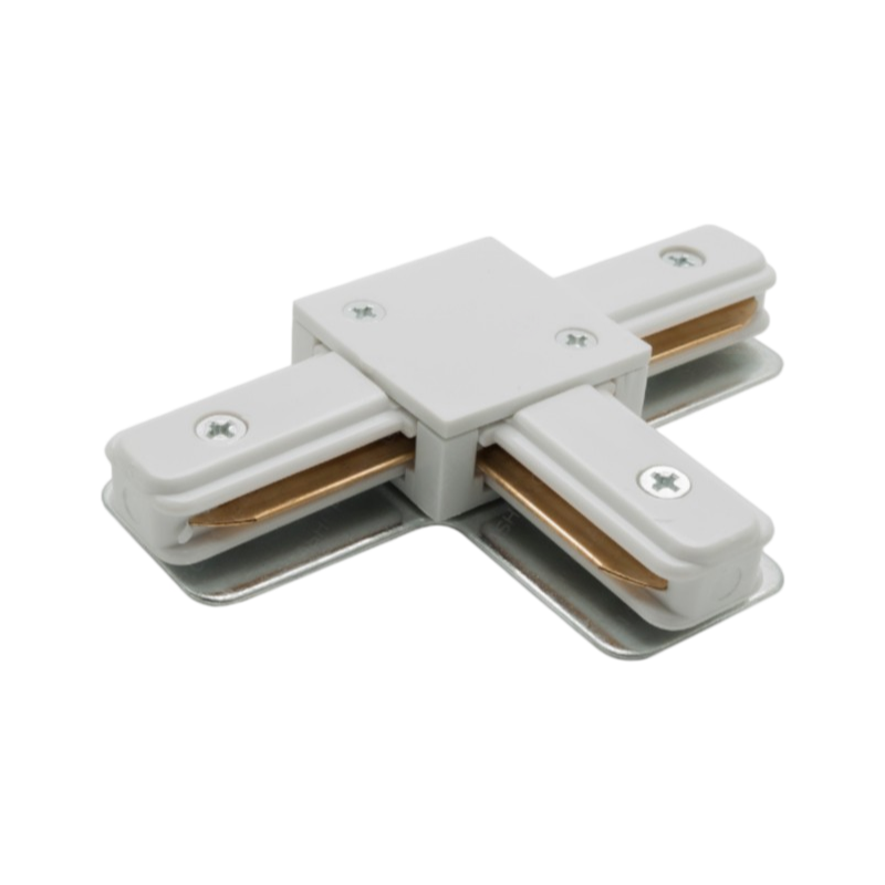 Connettore Giunto a T Doppio Contatto per Binari Elettrificati Monofase Universo – Track Light